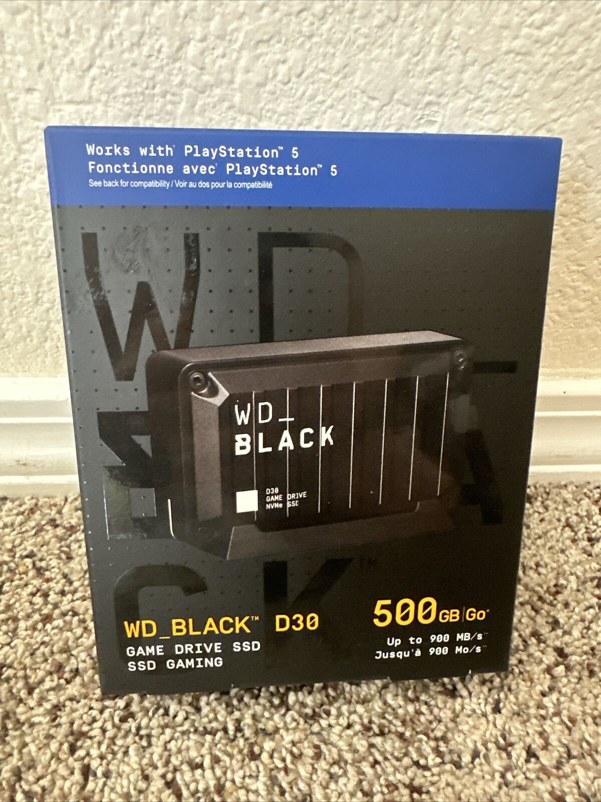 WD BLACK D30 500GB SSD, USB-C, External Solid State Drive - Black...