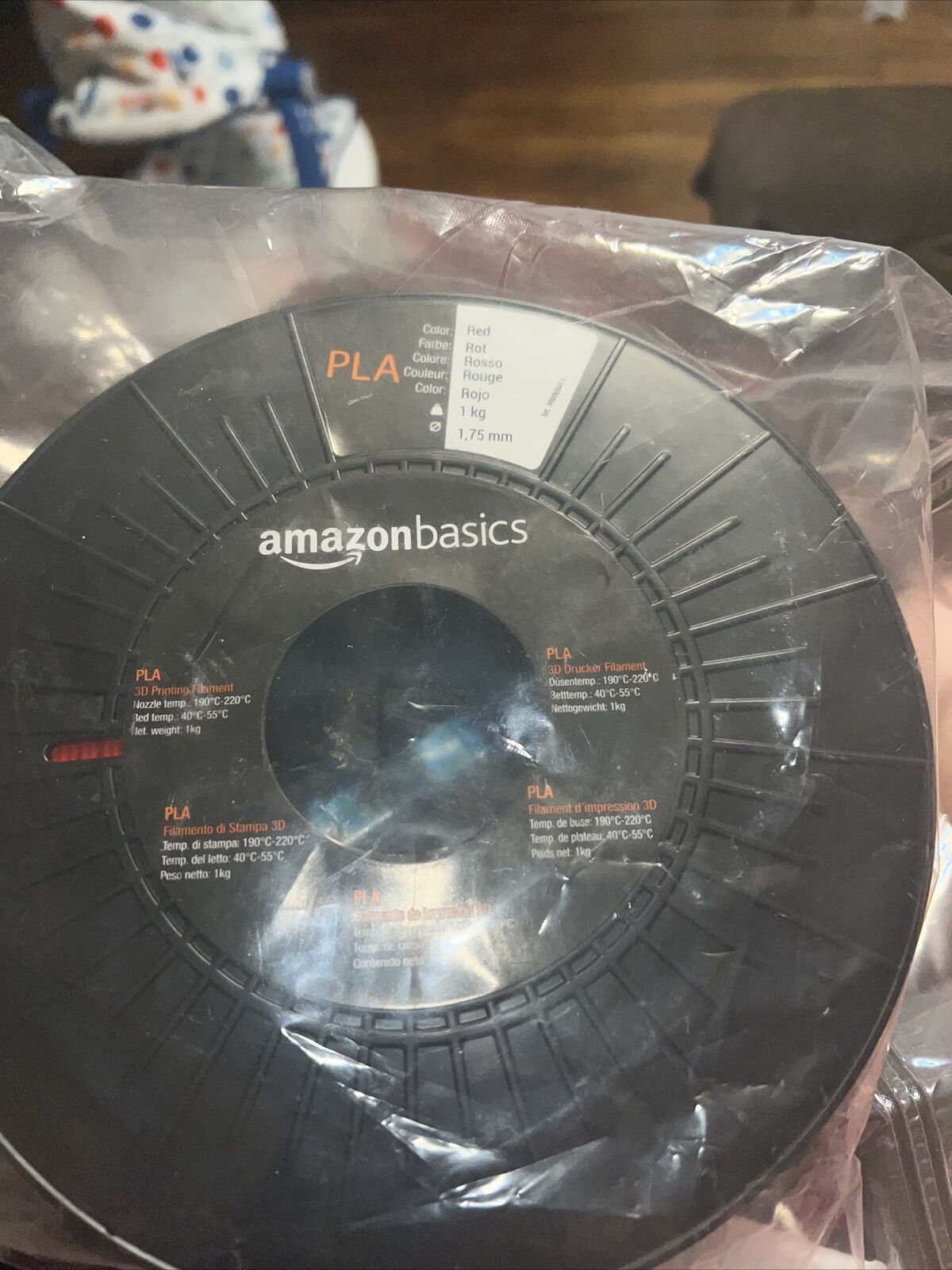 Amazon Basics Pla Printing Filament Red