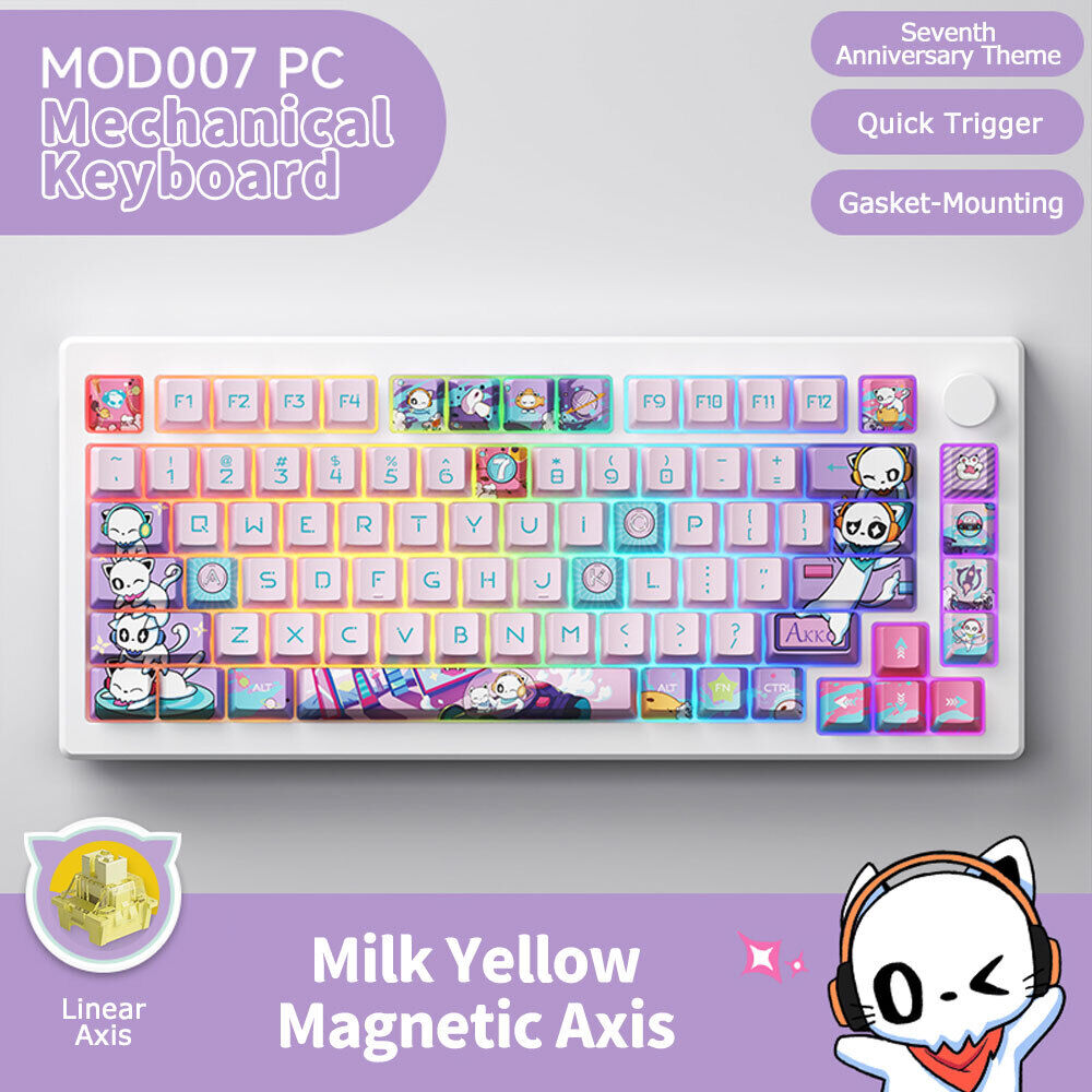 Akko Mod 007Pc Magnetic Axis / Mechanical Wired Gaming Keyboard  82 Keys