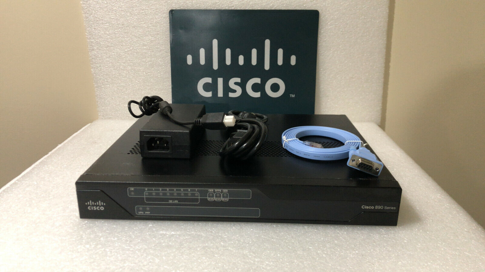 CISCO C892FSP-K9 8-Port Gigabit Security Router GigE WAN SFP 892FSP w/ PWR ADPTR