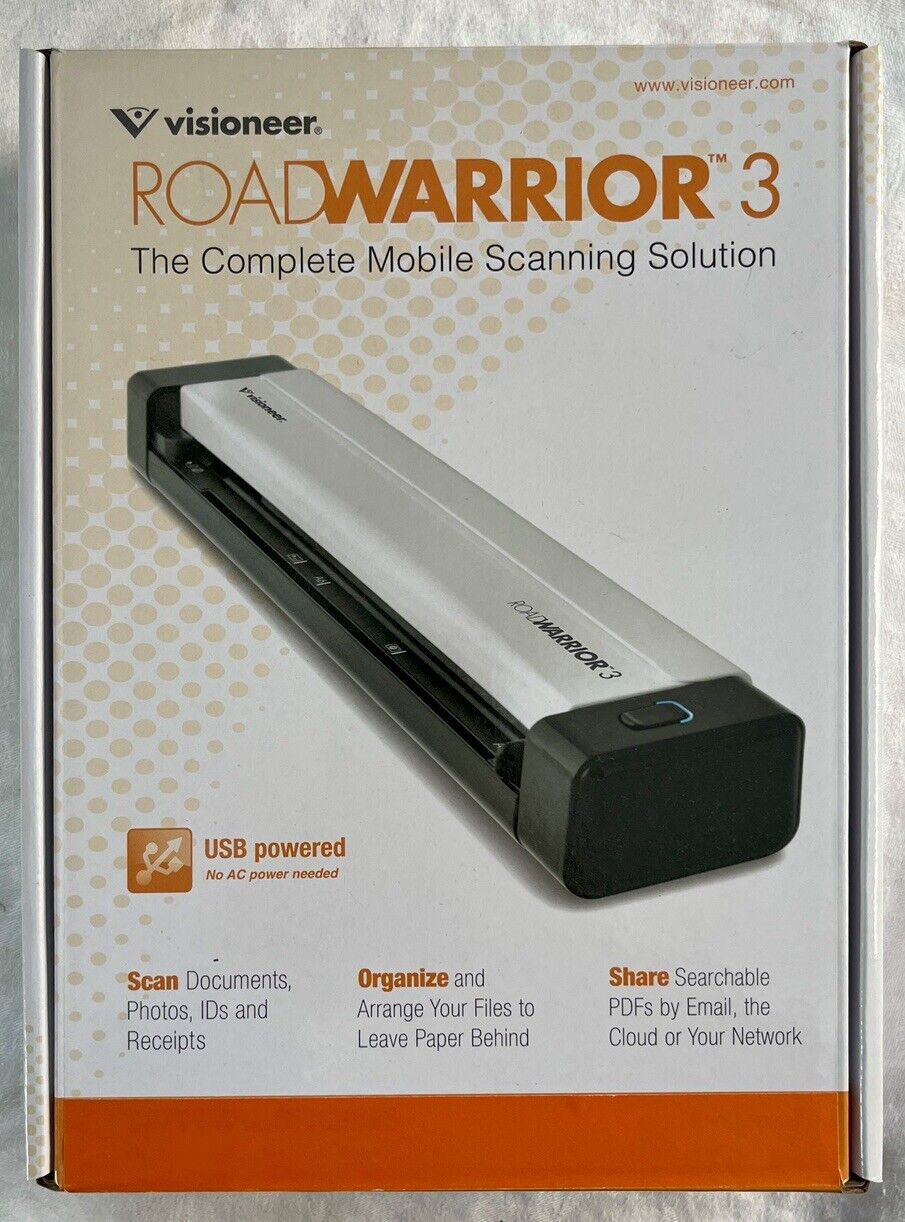 Visioneer RoadWarrior 3 Portable USB Port Scanner Brand New