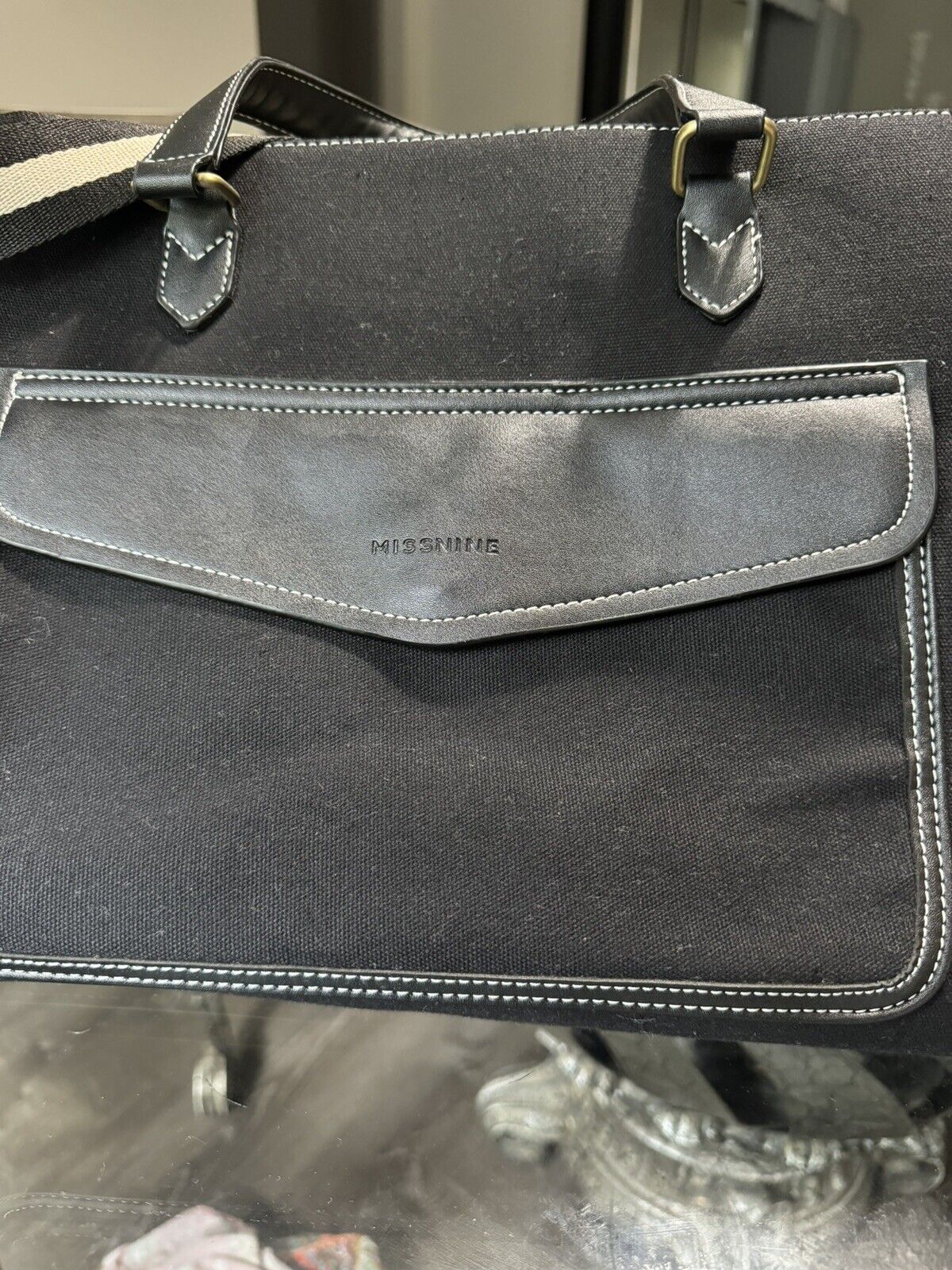 MISSNINE Laptop Bag With Luggage Attachment Strap