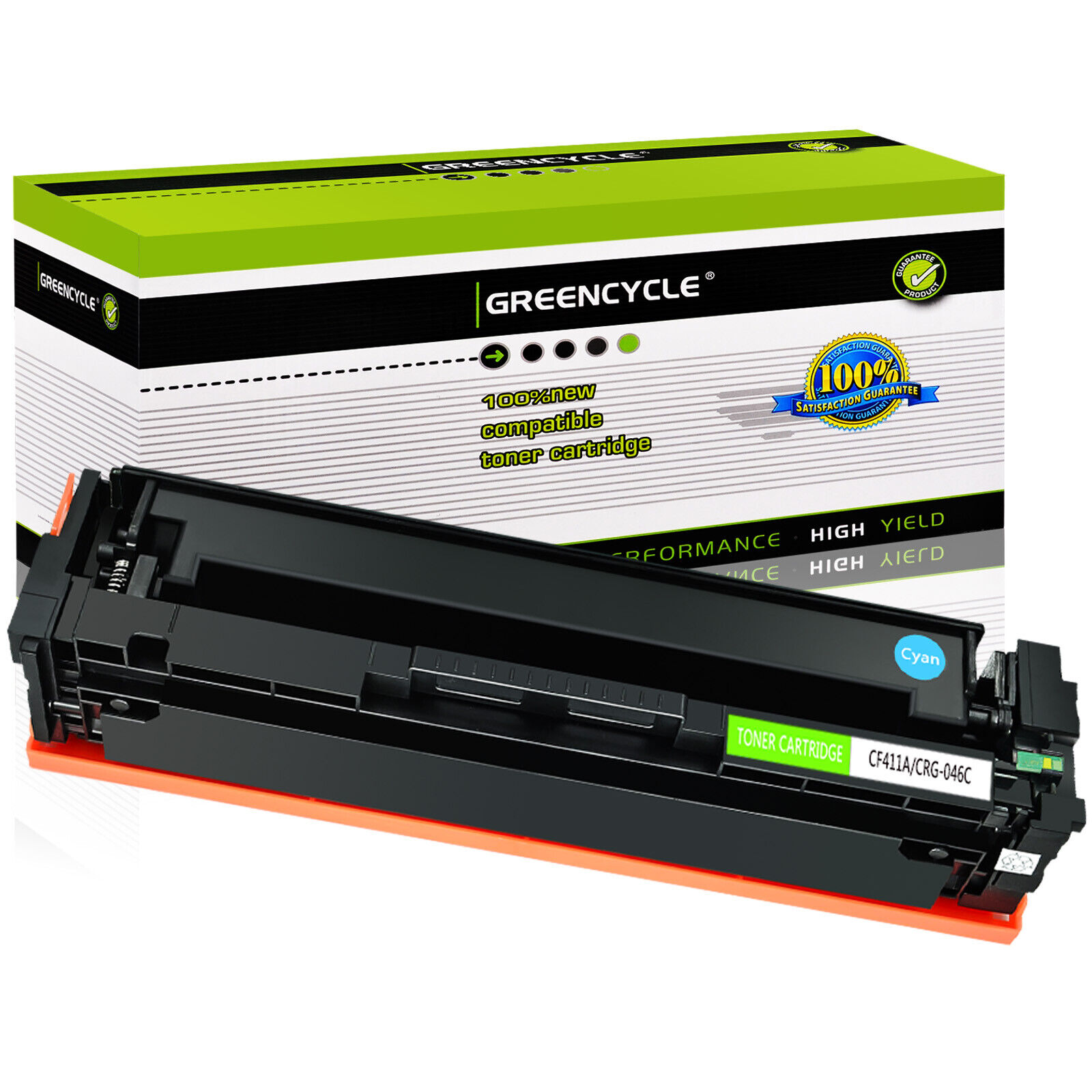 1PK Cyan CF411A Toner Compatible for HP Color LaserJet MFP M477fdn M477fnw Print