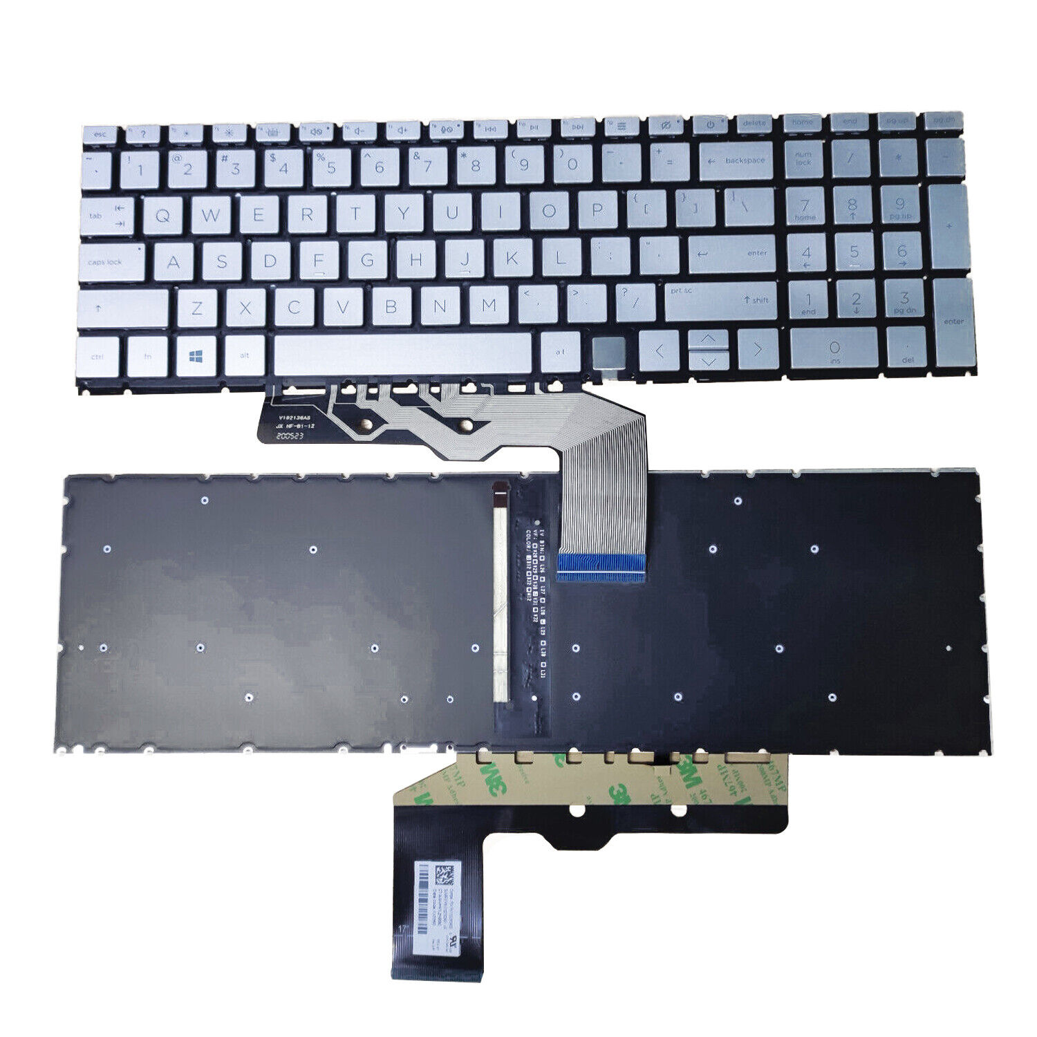 New Silver Keyboard Backlit For HP ENVY 17m-cg1013dx 17m-cg0013dx 17m-cg0xxx US