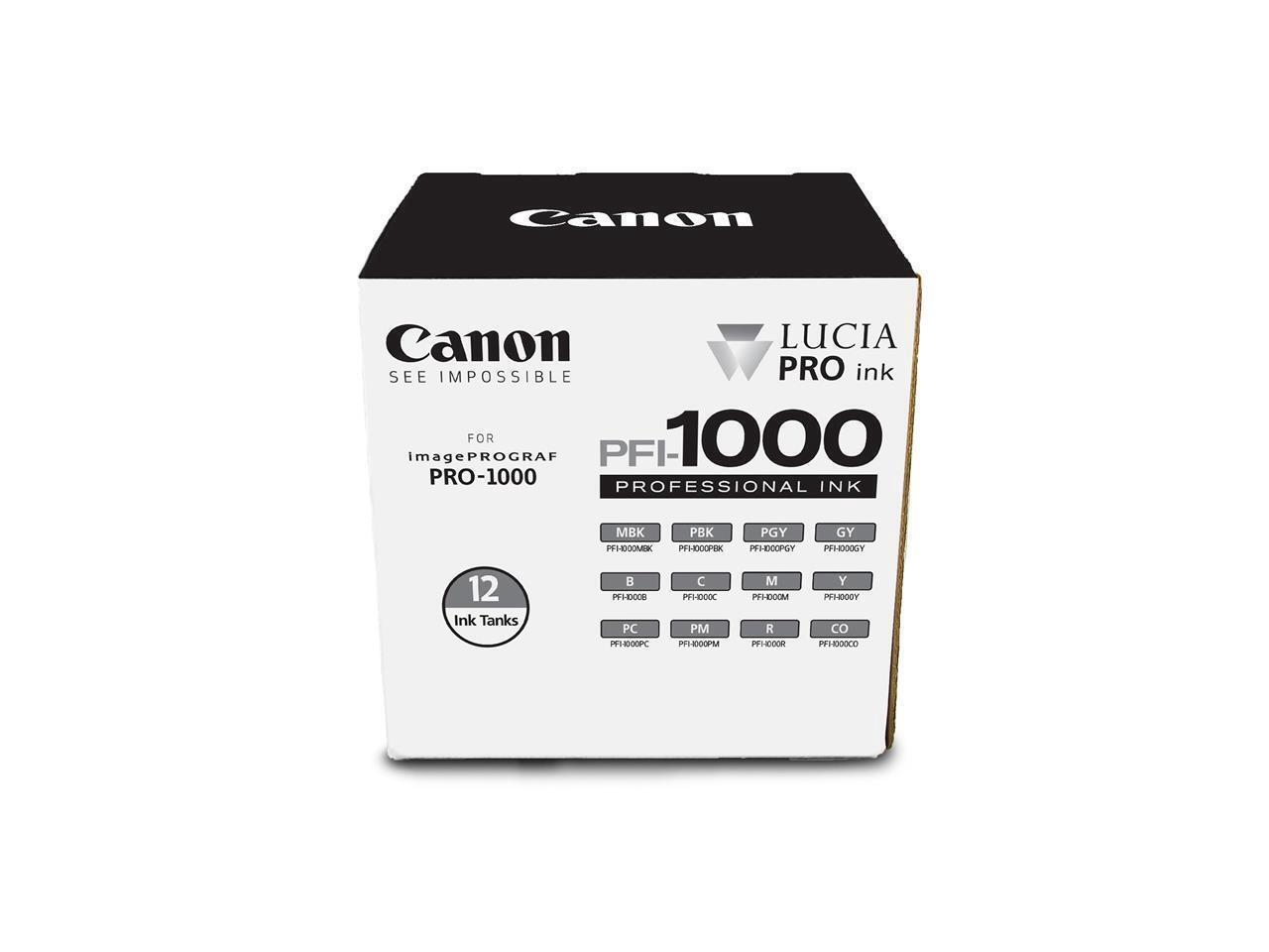 Canon PFI-1000 12 Ink LUCIA PRO Pack for imagePROGRAF PRO-1000 #0545C006