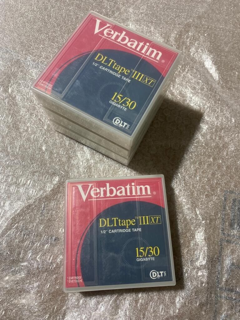 VERBATIM DLTtape IIIXT 15/30GB Data Cartridge X4 - NEW - Joblot