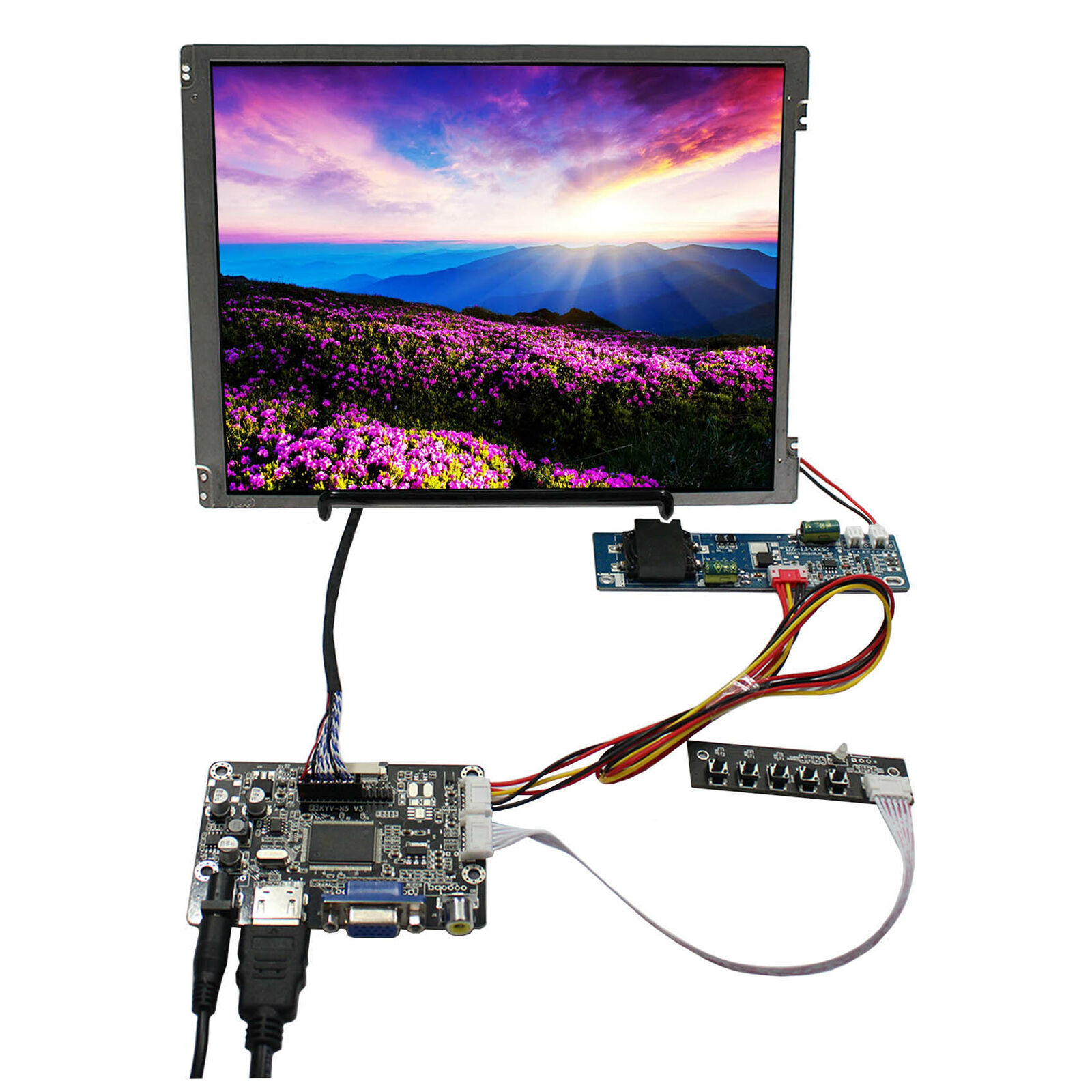 HDMI  VGA AV LCD Controller Board 10.4 in 800x600 1000nit LCD Screen