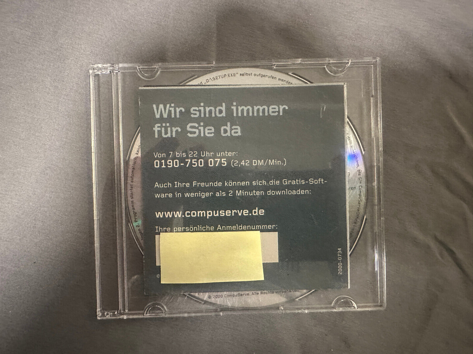 VINTAGE COMPUSERVE-OFFICE CD GERMAN EDITION WITH KEYCODE