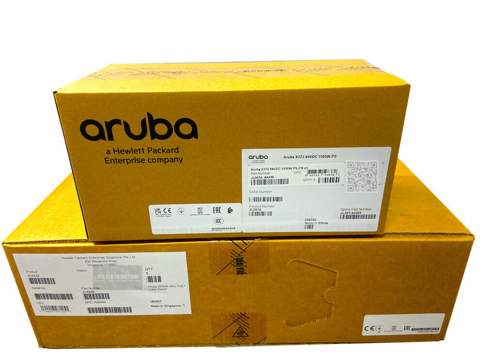 JL322A I New Sealed HPE Aruba 2930M 48G PoE+ 1-Slot Switch + JL087A Power Supply