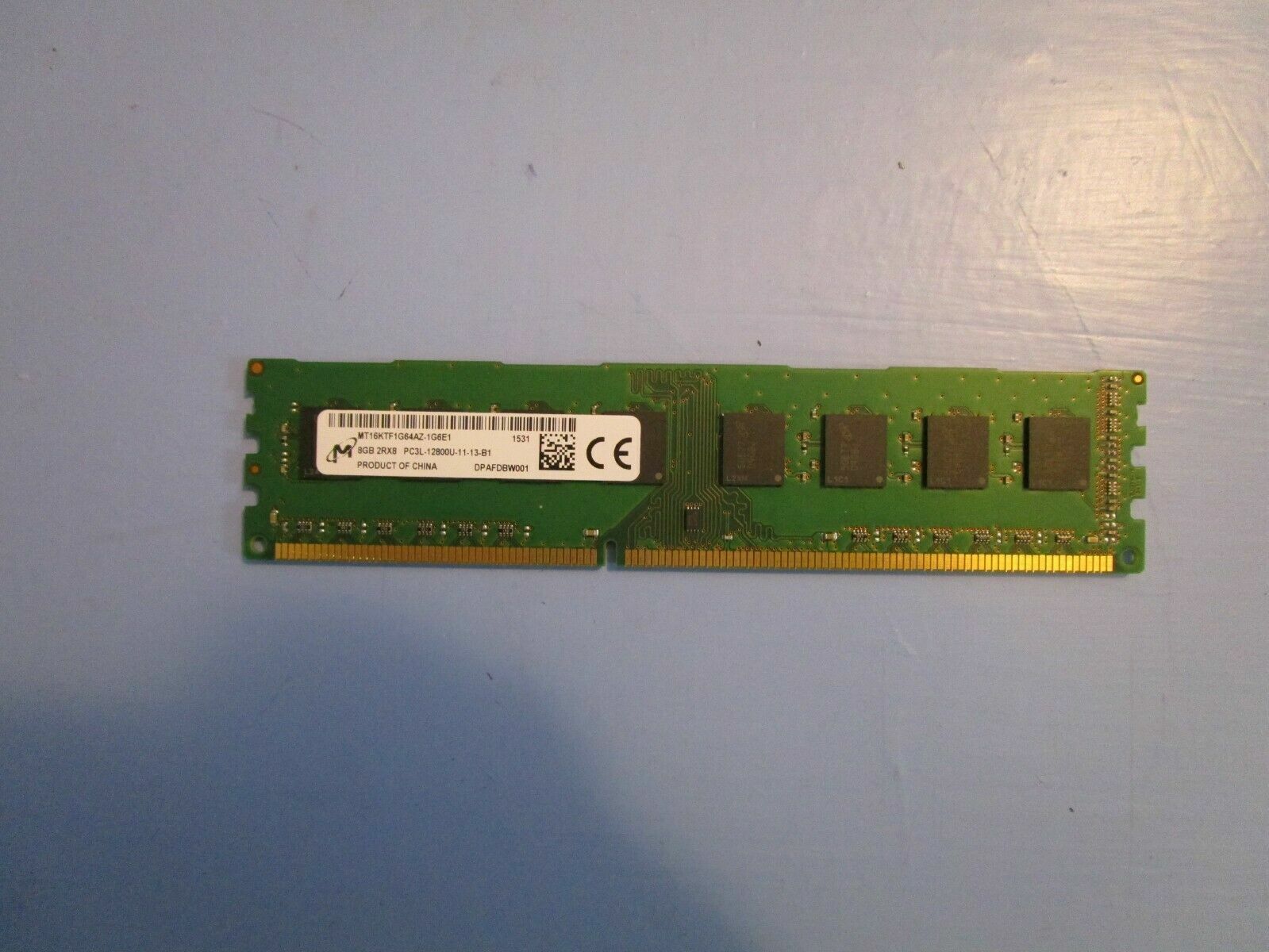 Micron 8GB 2Rx8 PC3L-12800U (MT16KTF1G64AZ-1G6E1) Low Voltage DDR3L Desktop ram