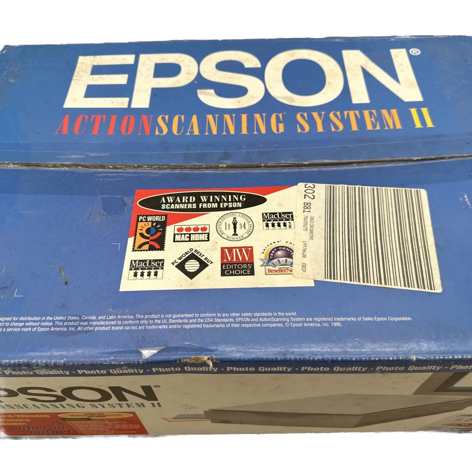 Epson Action Scanning System II NOS Sealed In Box New Vintage VTG NEW OLD STOCK