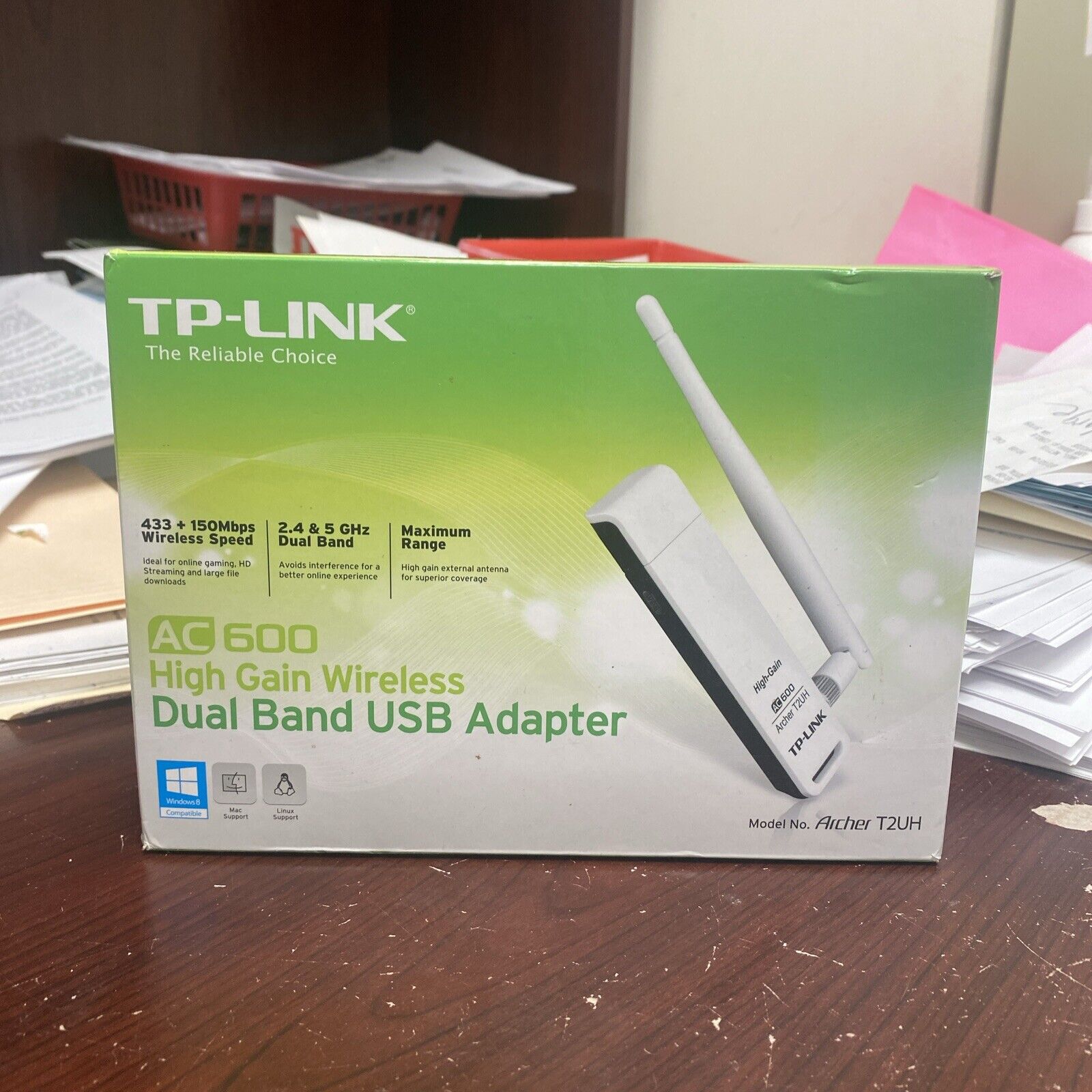 TP-Link AC600 High Gain Dual Band USB Wireless WiFi Adaptor T2UH