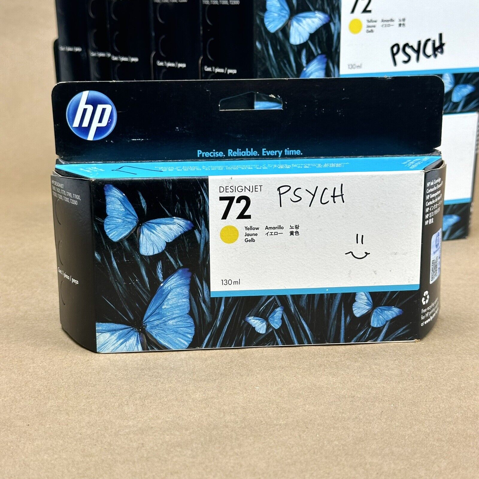 HP 72 C9373A Yellow Ink Genuine Cartridge 130ml in Box for DesignJet Printer