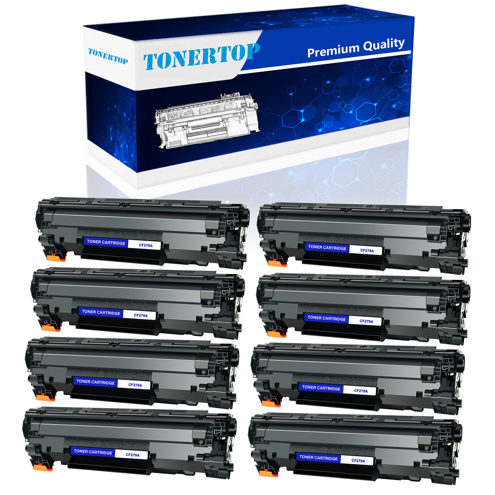 8PK Toner Cartridge Fits for HP CF279A 79A LaserJet Pro M12A M12W MFP M26A M26NW