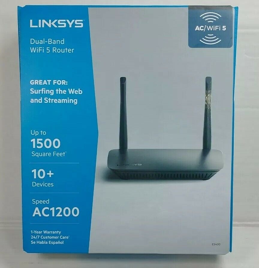 Linksys AC1200 1.2 Gbps Speed WiFi Router - E5400 OPEN BOX