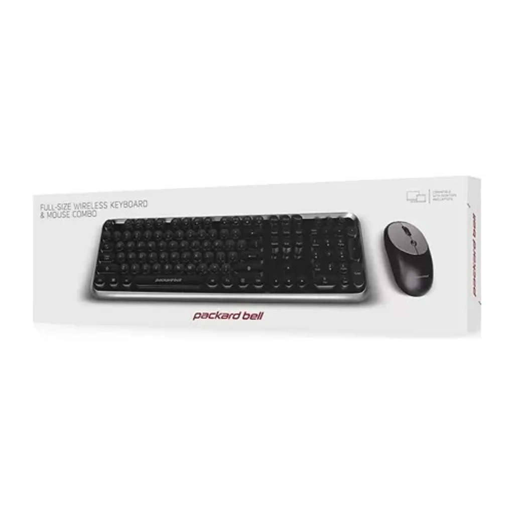 Packard Bell Full Size 2.4G Wireless Retro Mouse and Keyboard Set