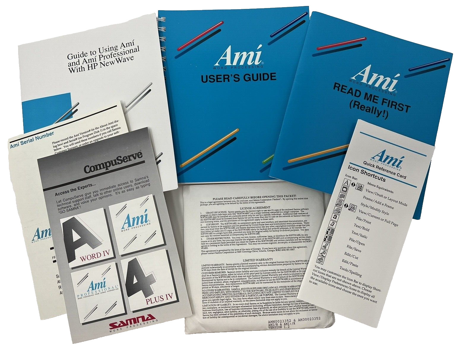 Lotus Ami Pro Version 1.2 Word Processing for Windows 3.0 Rare 80s Vintage