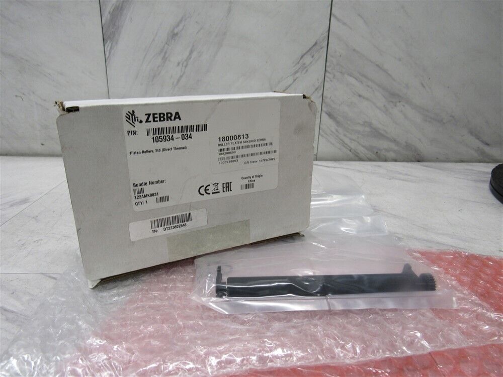 NEW GENUINE Zebra 105934-034 Kit Platen Roller w/ Bearings ZP450 ZP500 ZP505