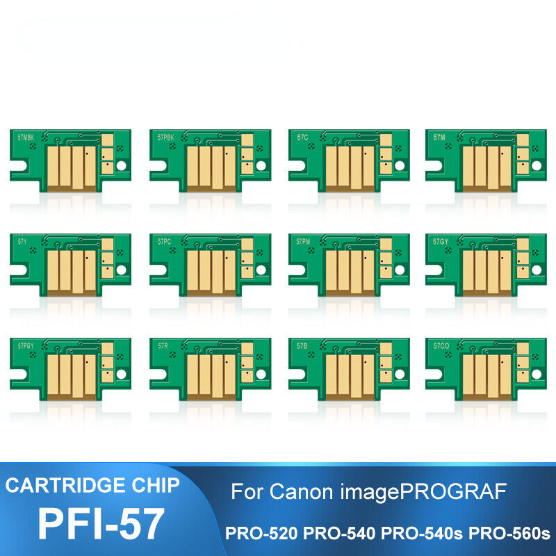 PFI-57 Permanent Chip For Canon imagePROGRAF PRO-520 PRO-540 PRO-540s PRO-560s