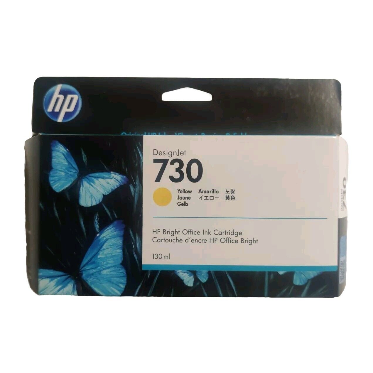 OEM HP 730 130-ml Yellow DesignJet Ink Cartridge, (1P) P2V64A