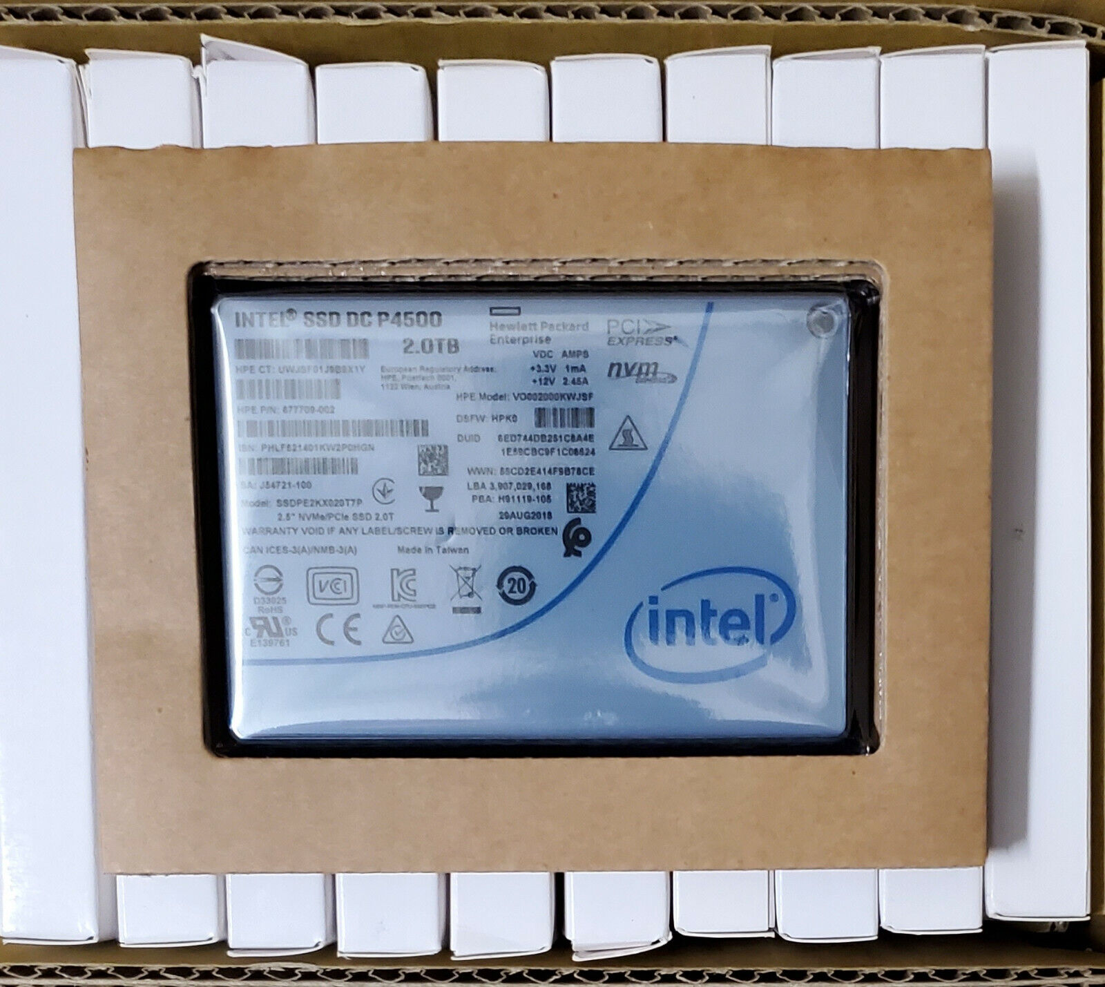 NEW HPE / Intel P4500 2TB NVME 2.5