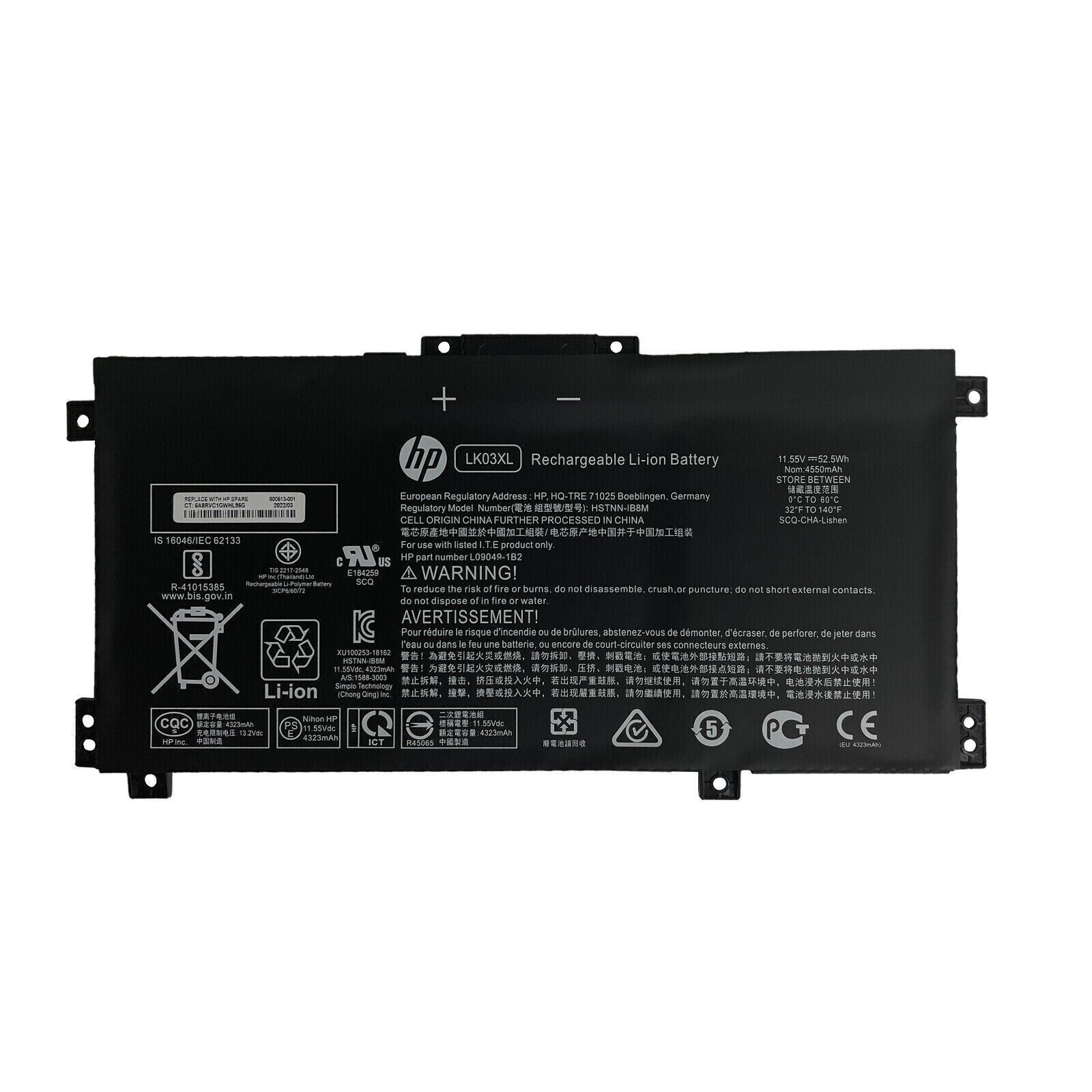 OEM Genuine LK03XL Battery For HP ENVY X360 15-BP 15M-BQ 17-AE 17-CE HSTNN-LB7U