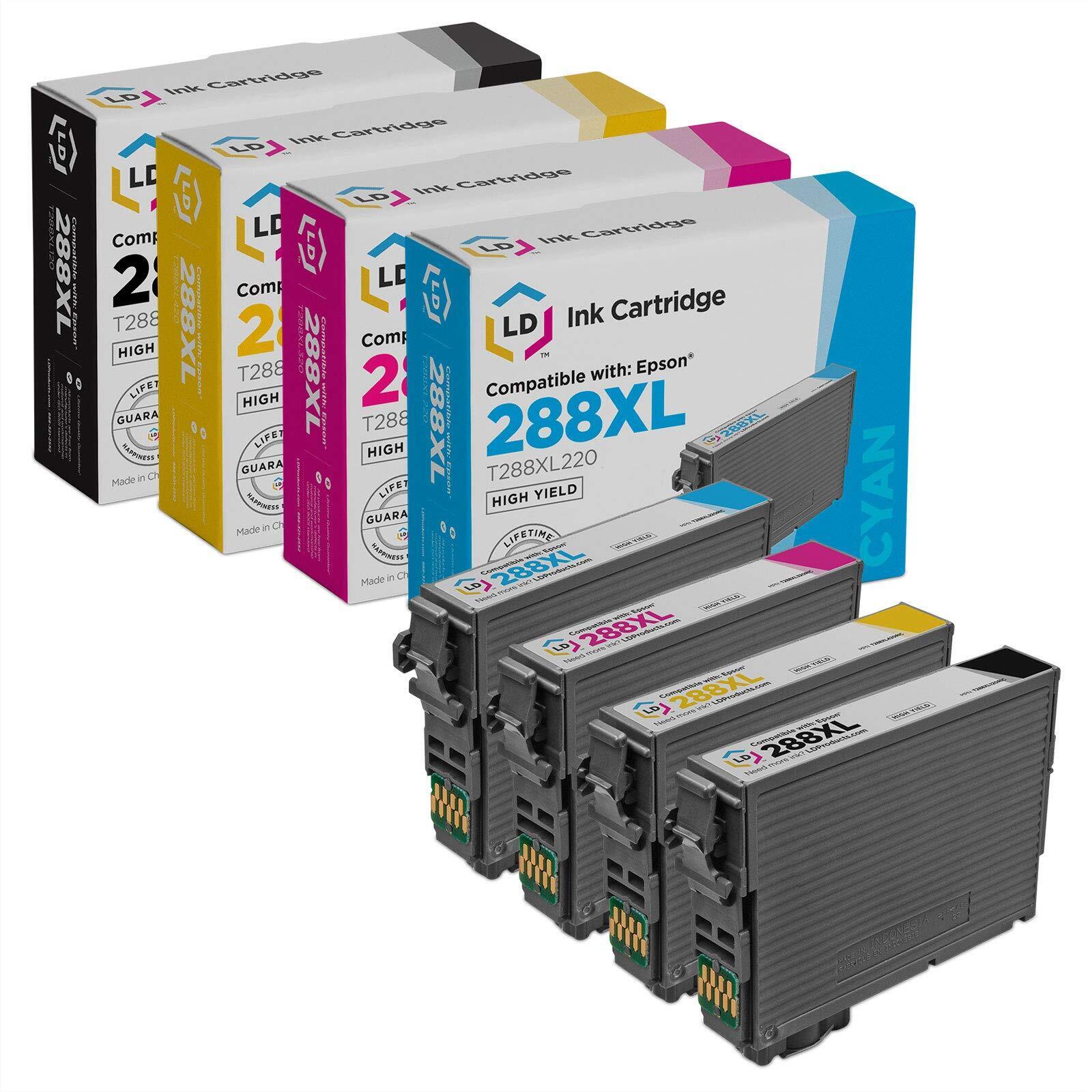 LD REMAN Ink Cartridges for Epson 288XL T288XL 288 XL T288XL120 XP-330 XP-446
