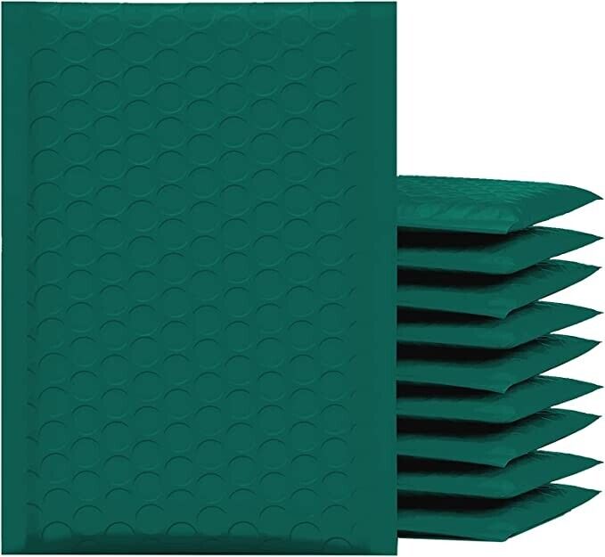 SuperPackage® 500 #000  4 X 7  Poly Bubble Mailers Padded Envelopes -Green