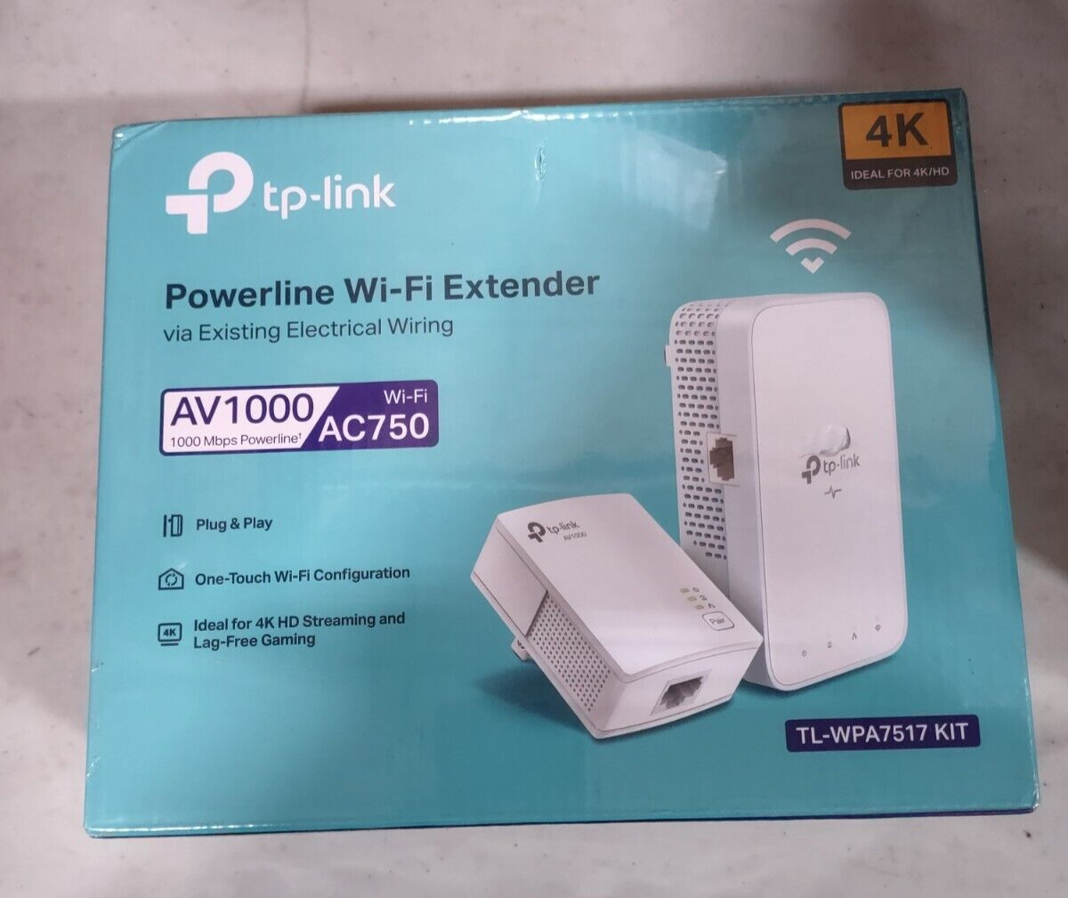 TP-Link TL-WPA7517 KIT AV1000 Gigabit Powerline / AC750 Wi-Fi Range Extender Kit