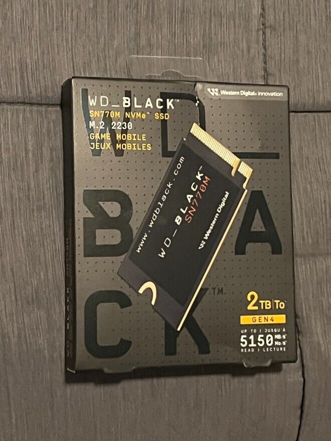 WD BLACK SN770M 2TB Internal SSD PCIe Gen 4 x4 M.2 2230 for ROG Ally Steam Deck