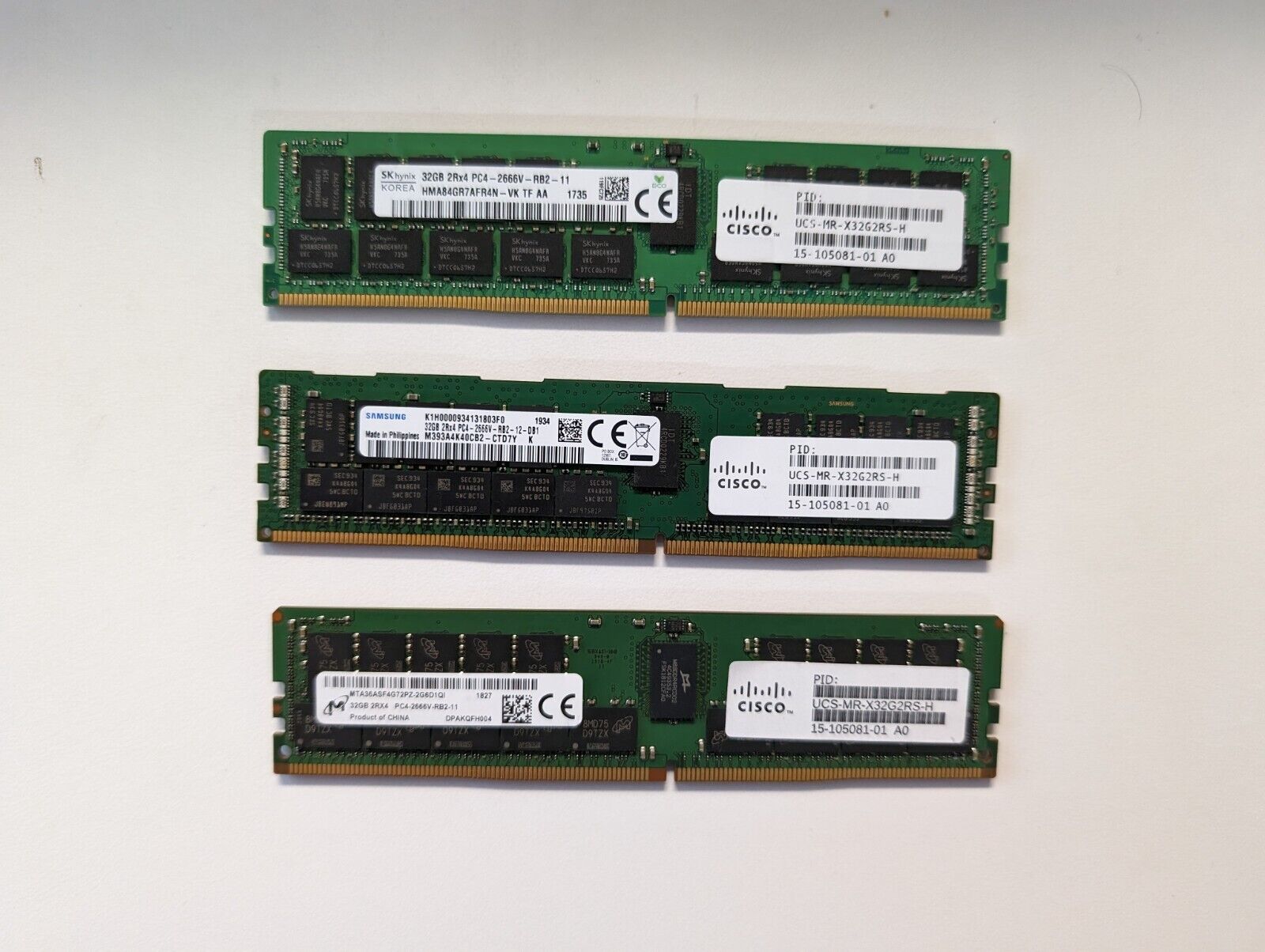 32GB UCS-MR-X32G2RS-H RAM Mix of Micron, Hynix and Samsung