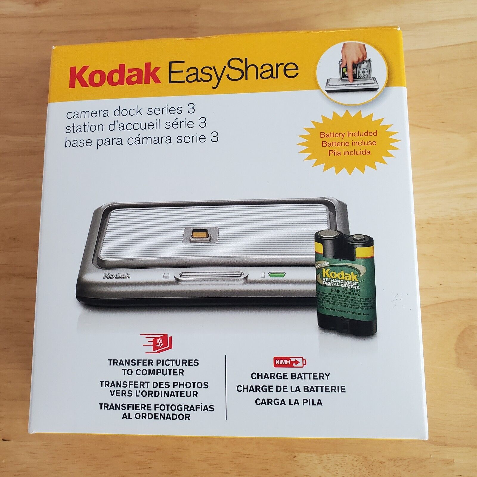 Kodak EasyShare Series 3 Camera Dock Transfer Pictures Charge Battery New Sealed