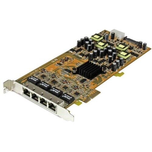Startech 4 Port Gigabit Power over Ethernet PCIe Network Card - PSE / PoE PCI Ex