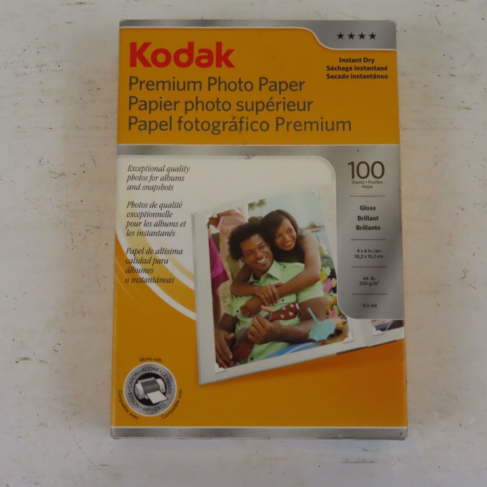 Kodak Ultra Premium Photo Paper 100 Sheets 4x6 Instant Dry Semi-Gloss