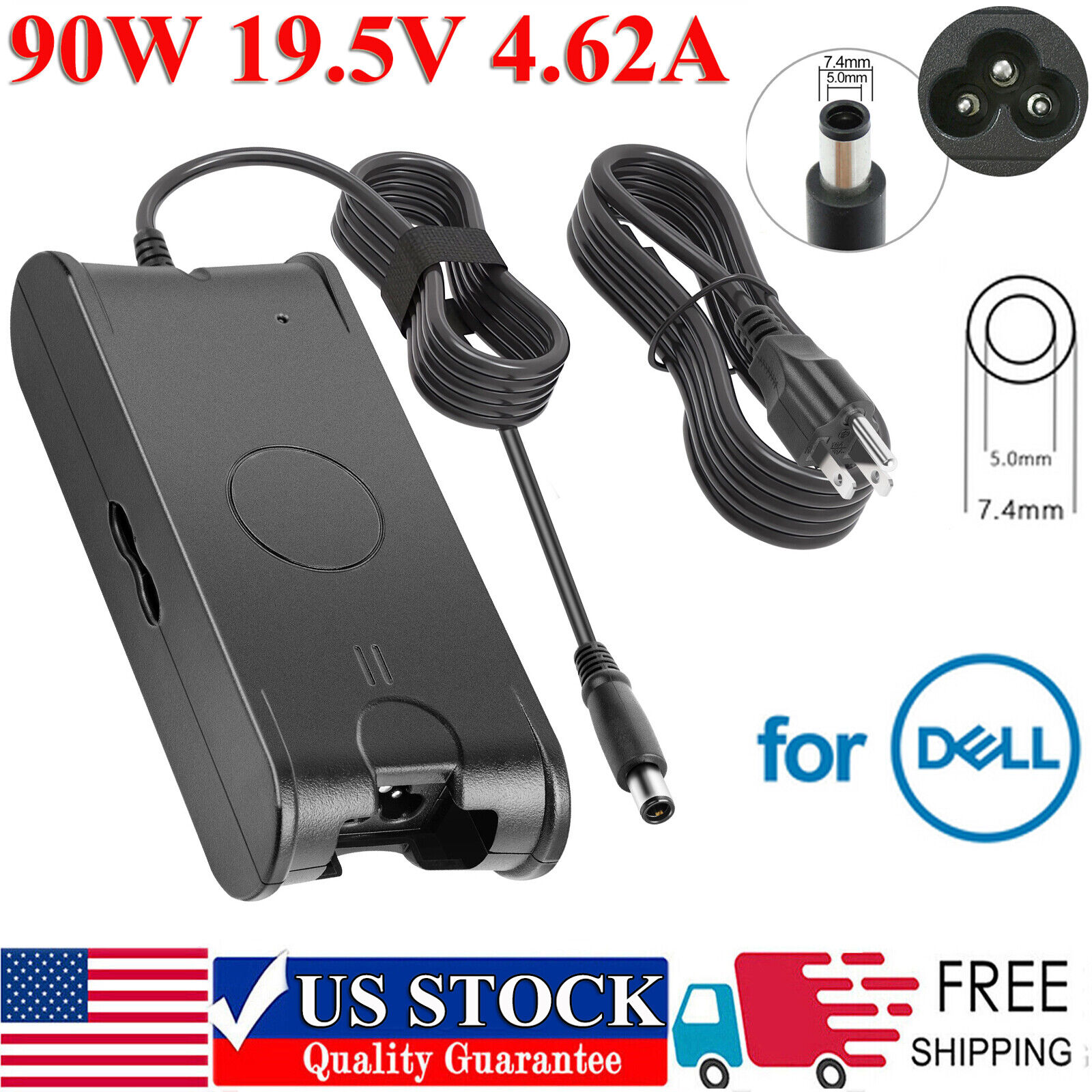 90W FOR DELL INSPIRON 15R N5010 N5110 17Z ADAPTER CHARGER + LEAD POWER CORD 