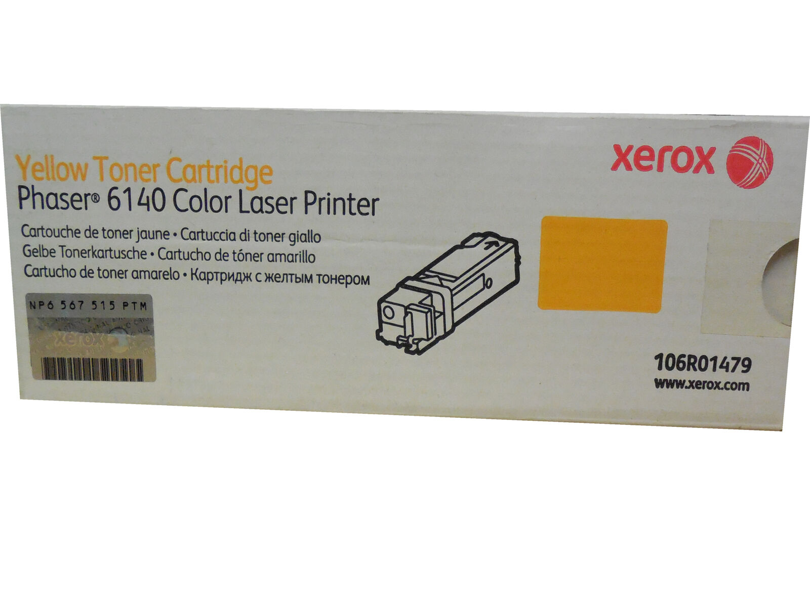 Xerox 106R01479 Phaser 6140 Yellow Toner 2k Genuine OEM Retail Box Quick Ship