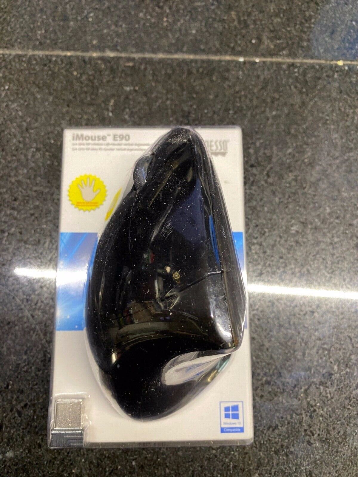 Adesso iMouse E90 Wireless Left Handed Ergonomic Mouse - Black