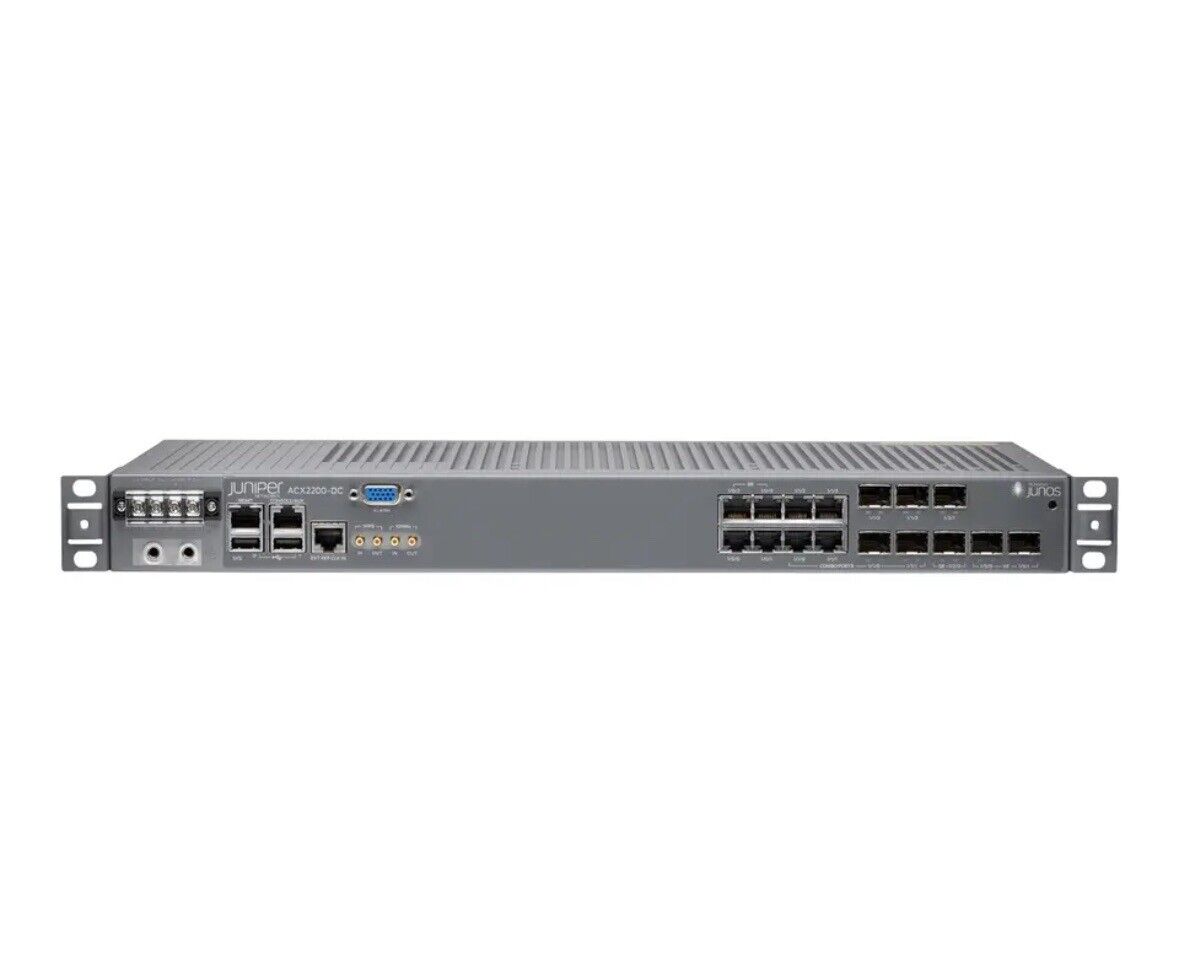 Juniper Networks ACX2200-DC 2x10GbE SFP+ 4xGbE-Same Day Shipping