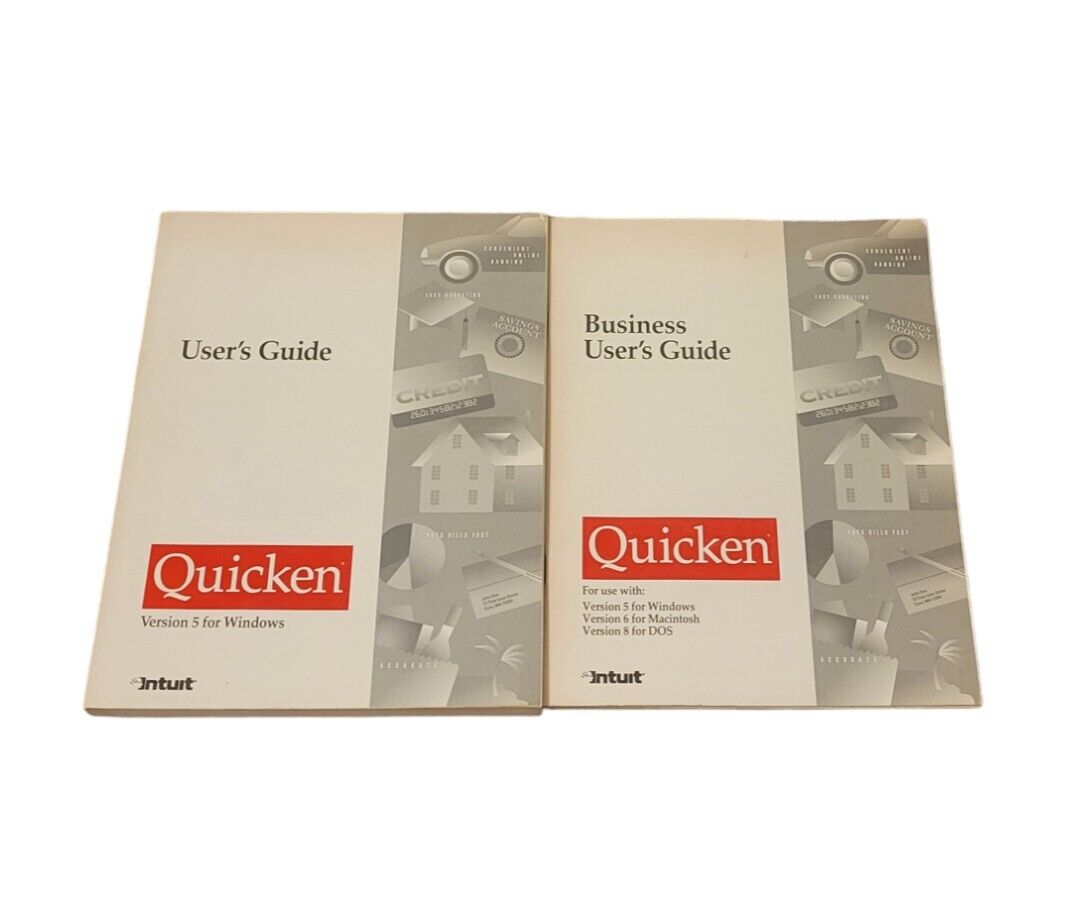 Quicken 5 User's Guide and Business User's Guide for Windows  Two Books