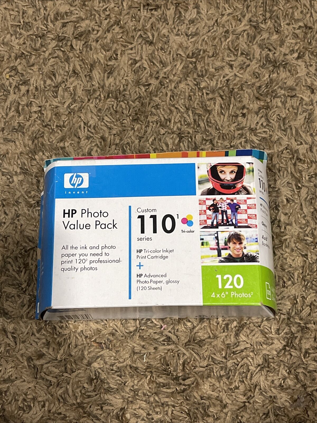 HP Vivera Photo Value Pack 110 Tri-Color Ink Cartridge & 120 Sheets Gloss Paper