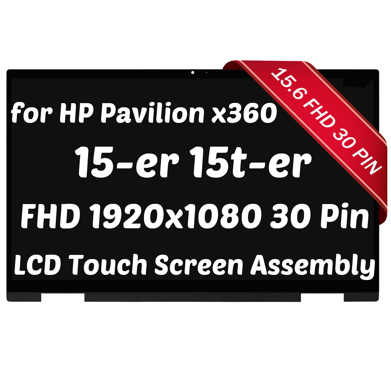 FHD for HP Pavilion x360 15-er0056cl LCD Touch Screen Digitizer Assembly w/Bezel