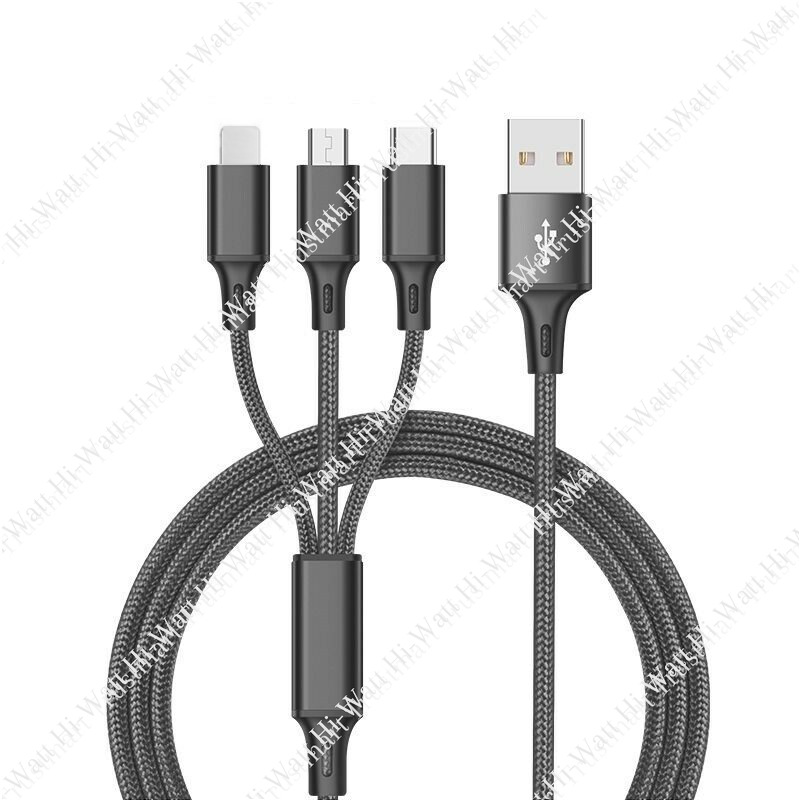 Wholesale Lot 3in1 USB Cable 3A Fast Charging For iPhone Samsung Android Charger