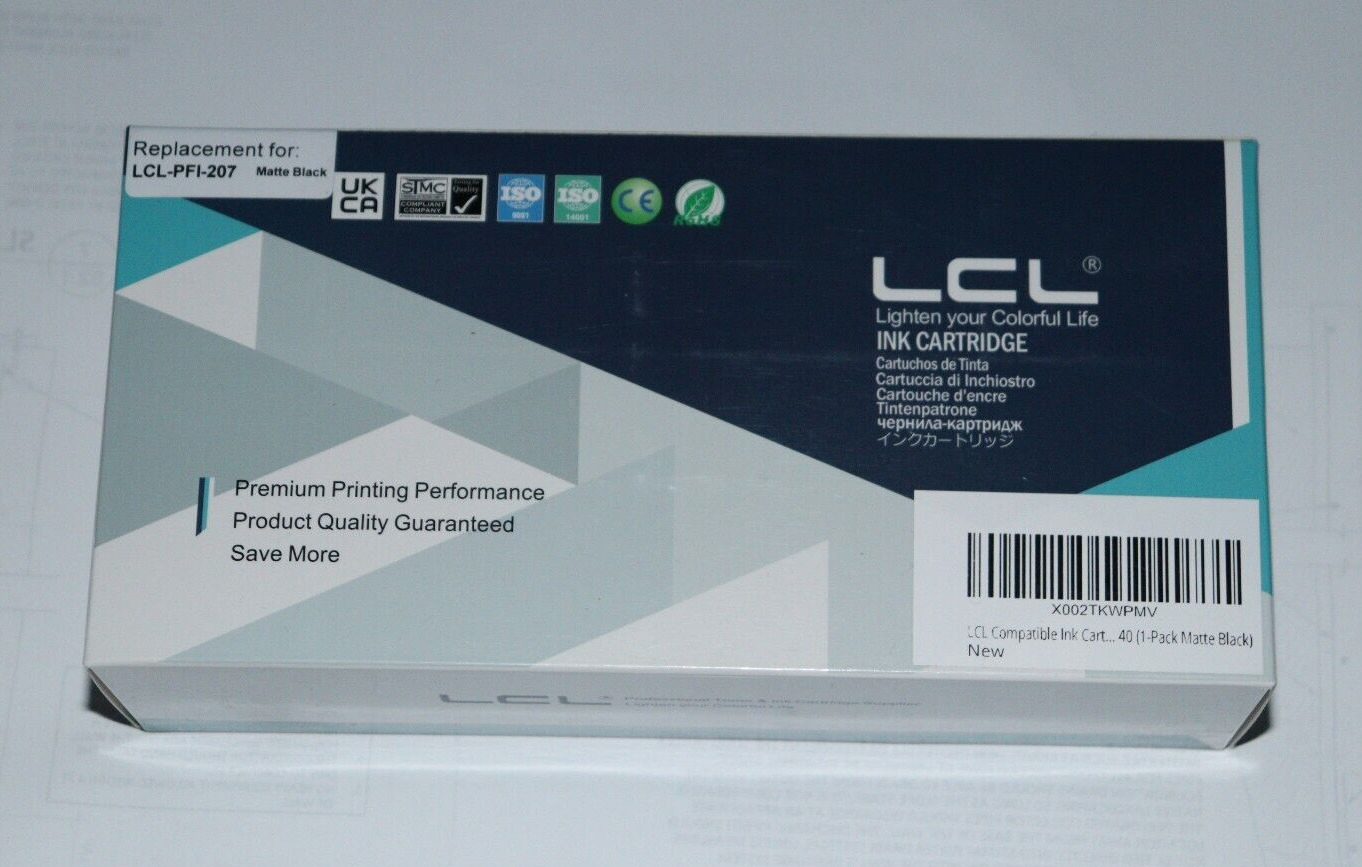 LCL PFI-207 Ink Cartridge Matte Black Compatible