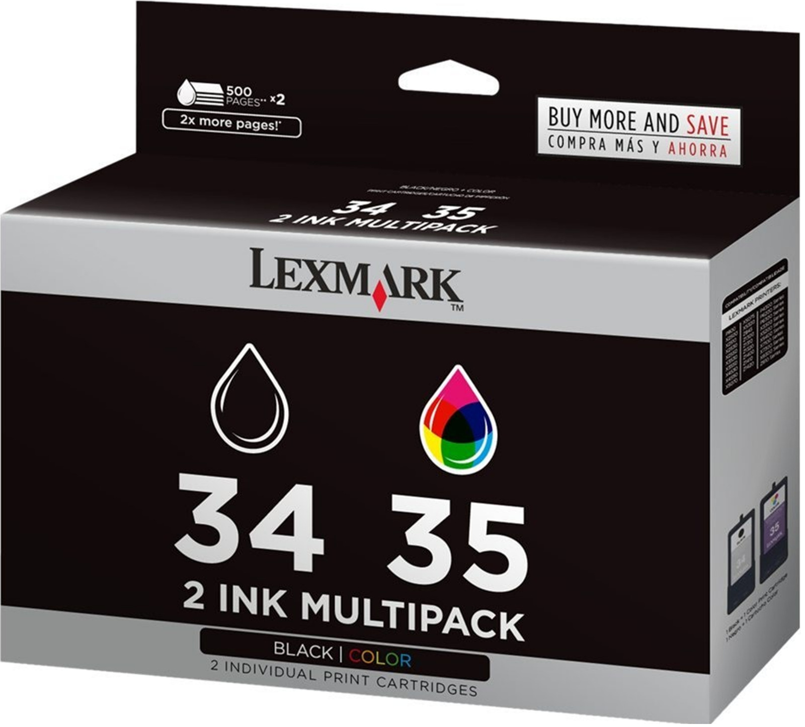 New Genuine Lexmark 34 35 2PK Ink Cartridges X Series X2500 Z Series Z1300 Z1310