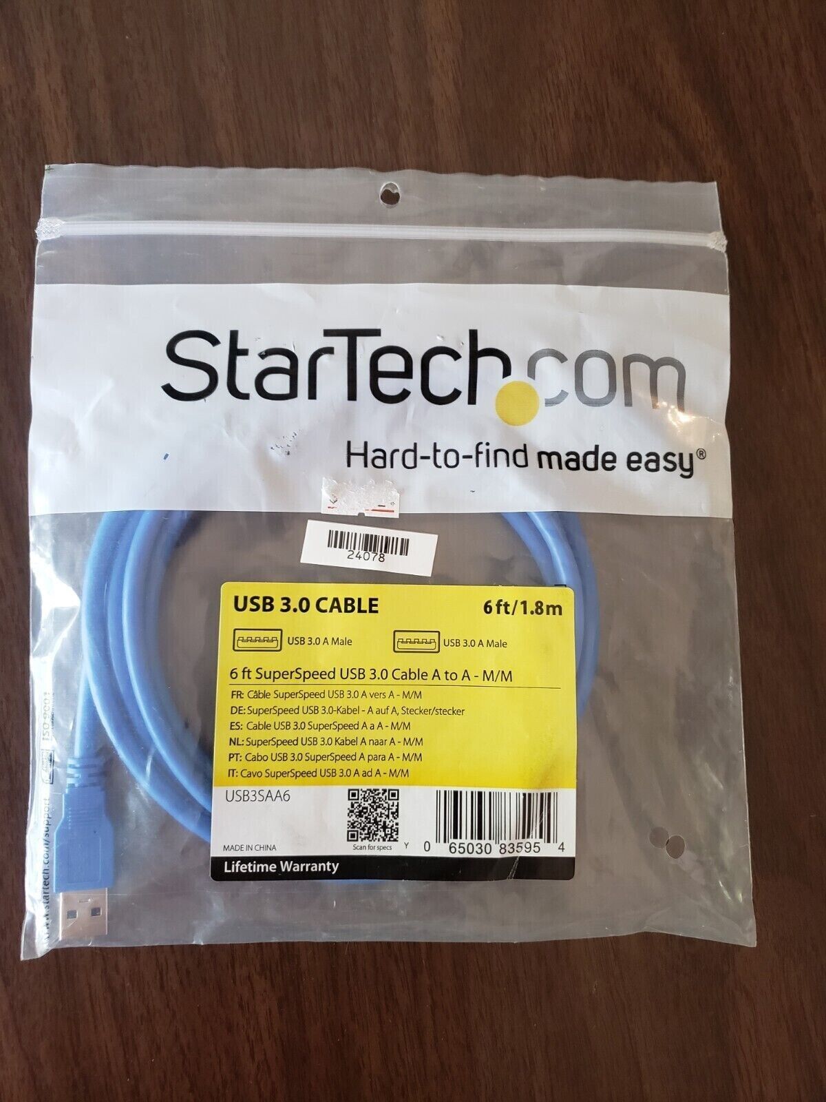 StarTech.com 6 ft  SuperSpeed USB   3.0 Cable A to A - M/M