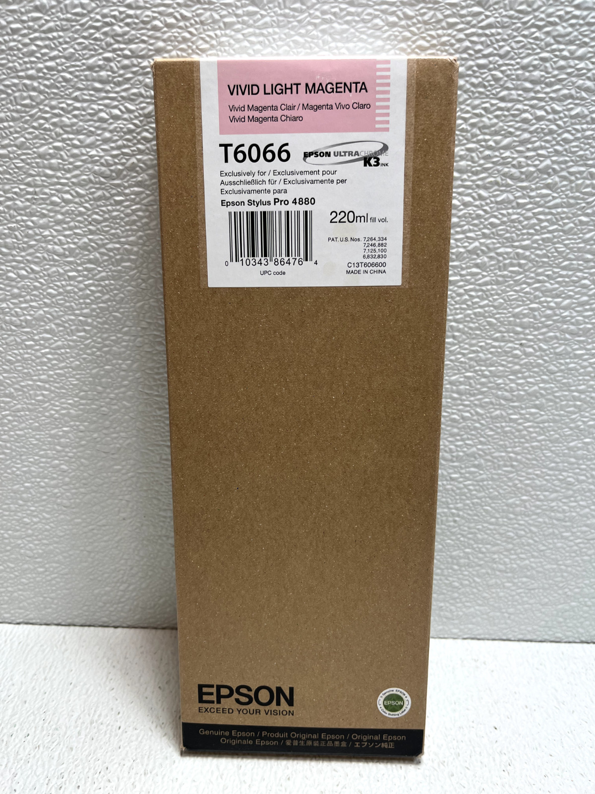 Genuine Epson Vivid Light Magenta Ink Cartridge T6066 Date: 2013