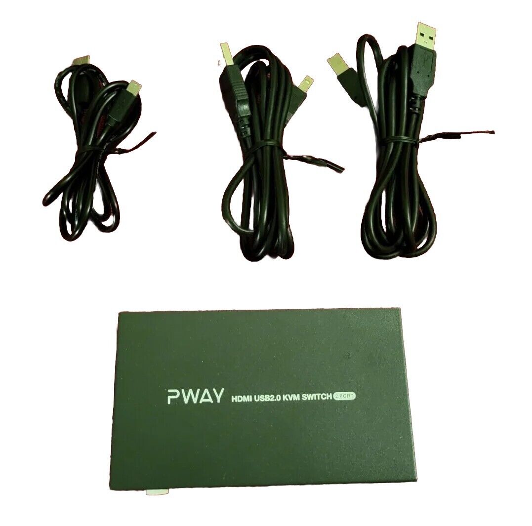PWAY HDMI USB2.0 KVM Switch 2-Port