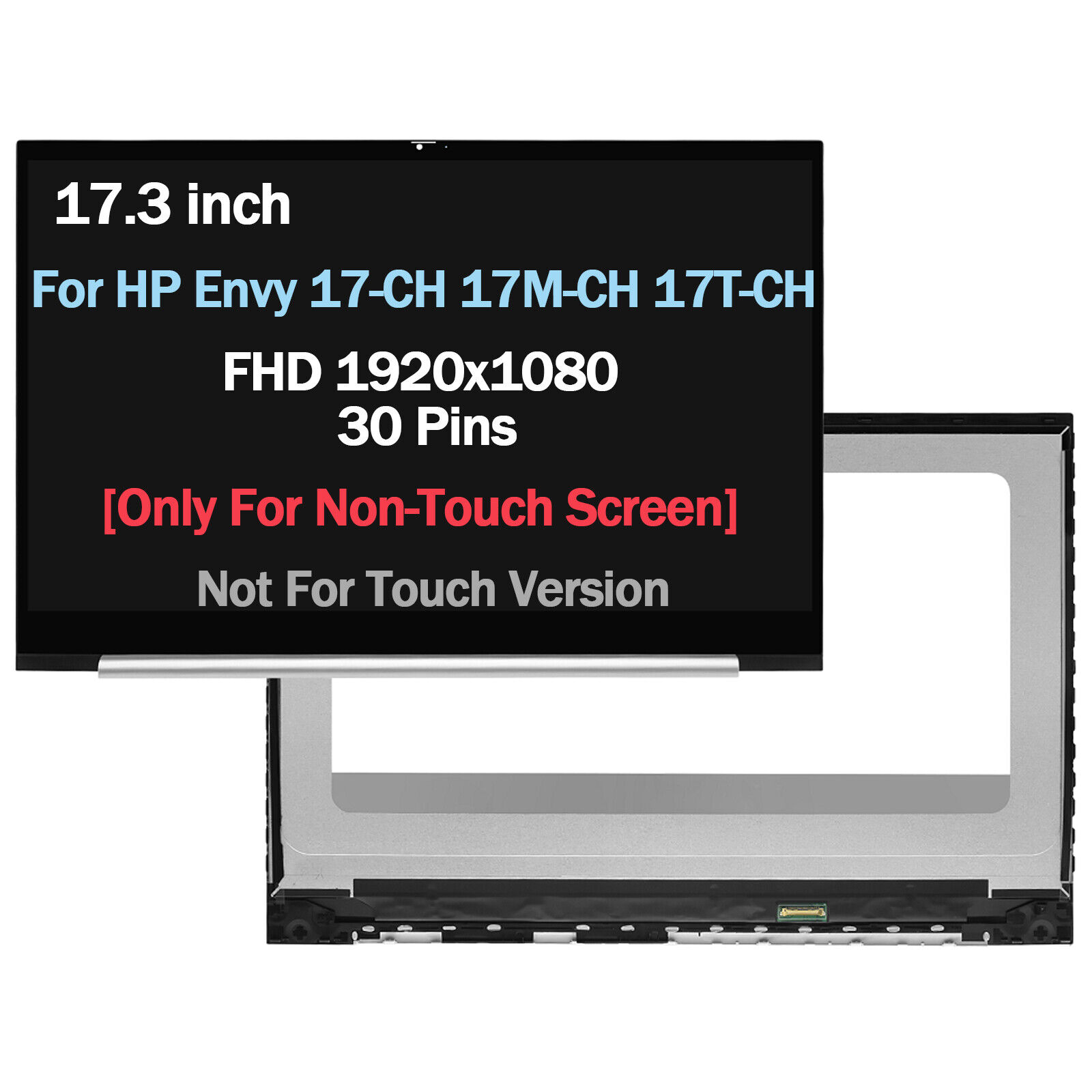 For HP Envy 17-CH 17M-CH 17T-CH LCD Non-Touch Screen Display 17.3\