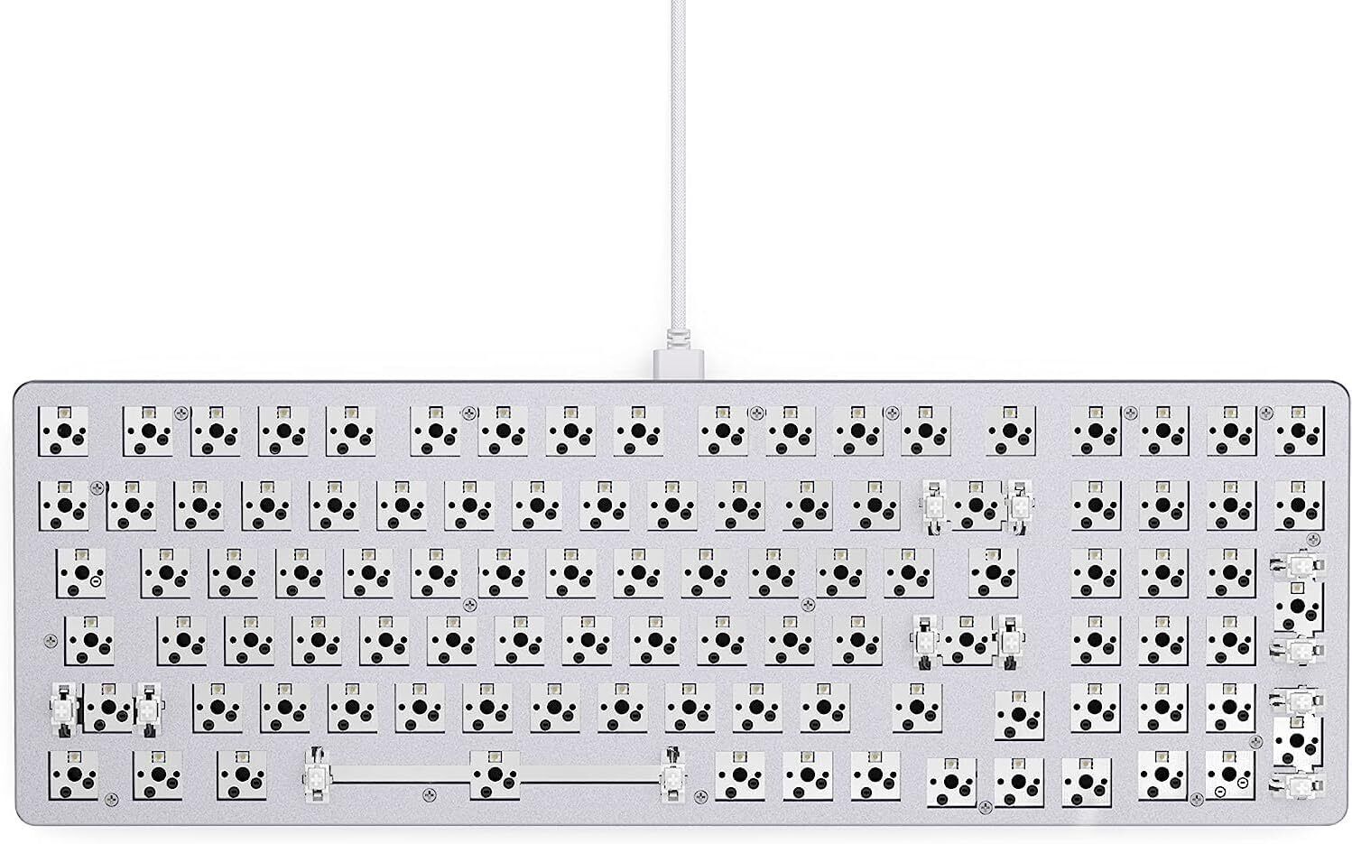 Glorious GLO-GMMK2-96-RGB-W Gaming Keyboard Barebone 2, Full Size - White Ice