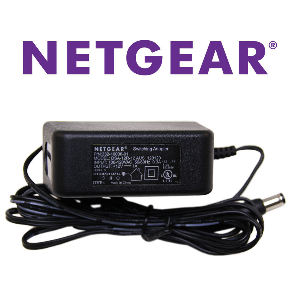 Netgear 12V AC Adapter Power Supply Charger DSA-12R-12 332-10006-01